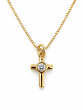 Beacon Cross Necklace Gold Small — Fiat & Grace Catholic jewelry
