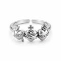 Gold Plated Sacred Heart Ring Silver Color — Fiat & Grace Catholic jewelry