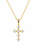 Grace Golden Cross Necklace — Fiat & Grace Catholic jewelry