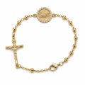 Grace Medal & Cross Bracelet — Fiat & Grace Catholic jewelry