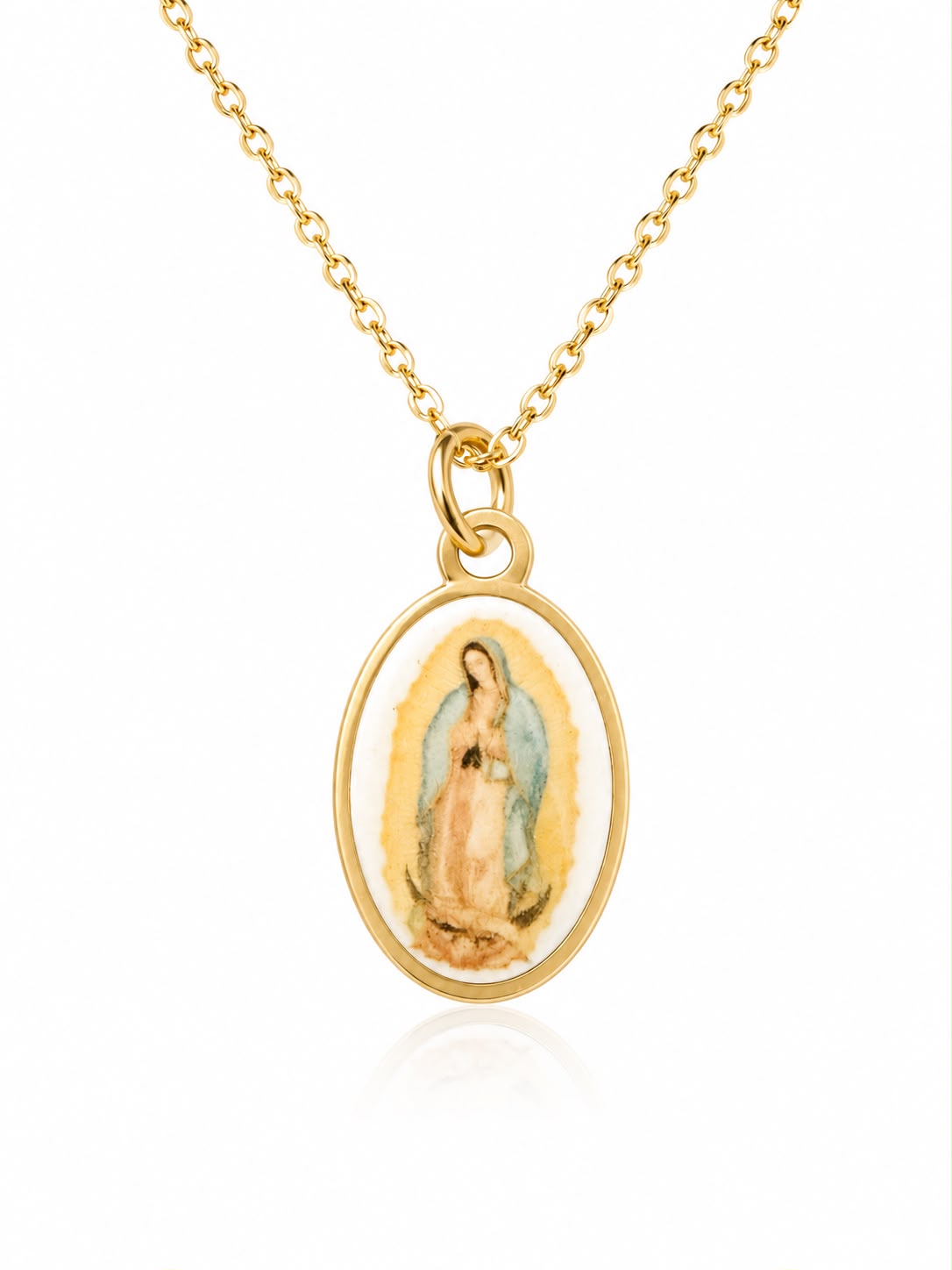 Guadalupe Golden Necklace — Fiat & Grace Catholic jewelry