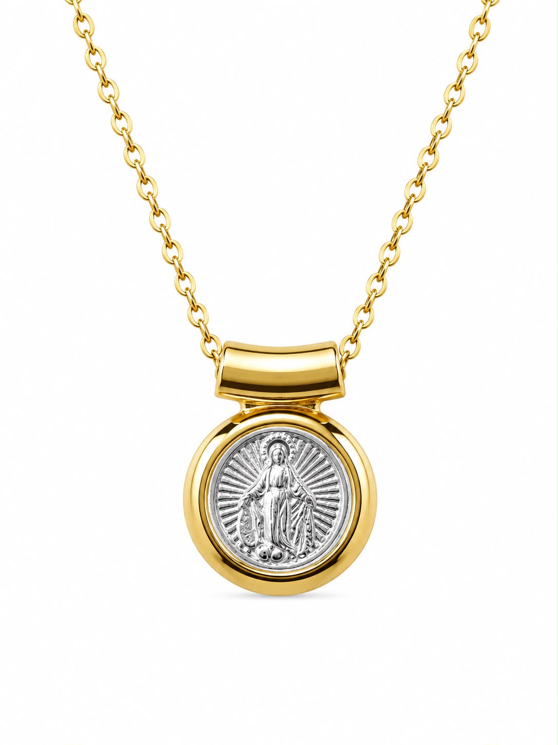 Miraculous Medal Mini Gold — Fiat & Grace Catholic jewelry