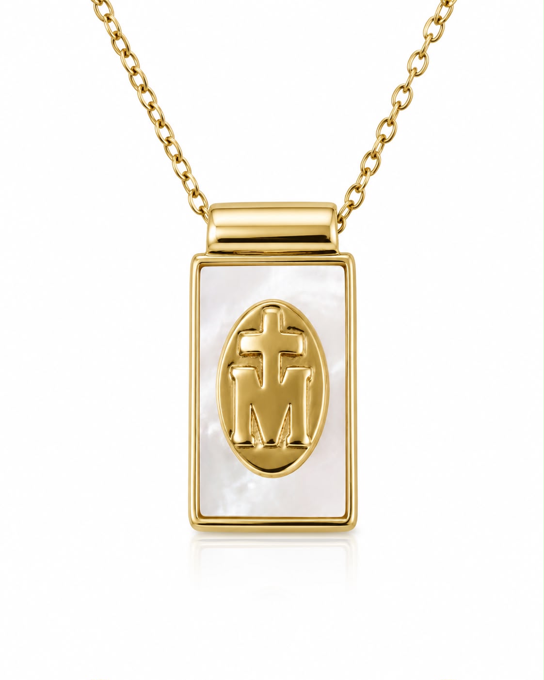 Necklace Scapular Virgen Carmen — Fiat & Grace Catholic jewelry