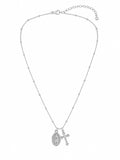 Our Lady & Cross Necklace Silver — Fiat & Grace Catholic jewelry
