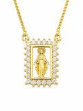Radiant Miraculous Medal Mini Necklace — Fiat & Grace Catholic jewelry