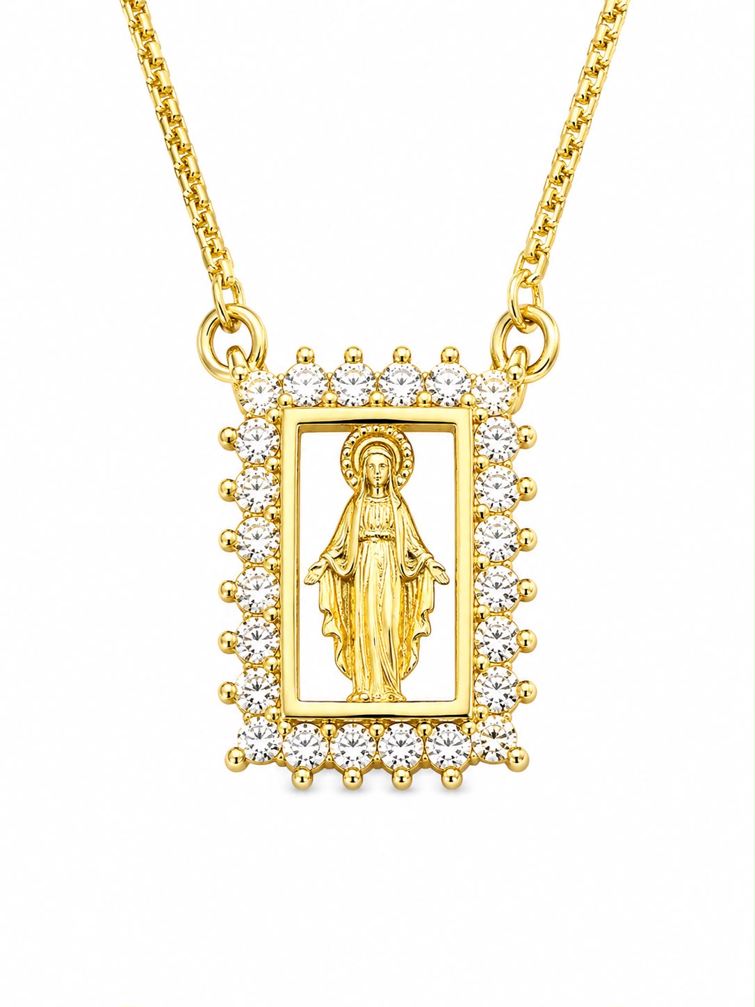 Radiant Miraculous Medal Mini Necklace — Fiat & Grace Catholic jewelry