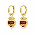 Sacred Heart Earrings — Fiat & Grace Catholic jewelry