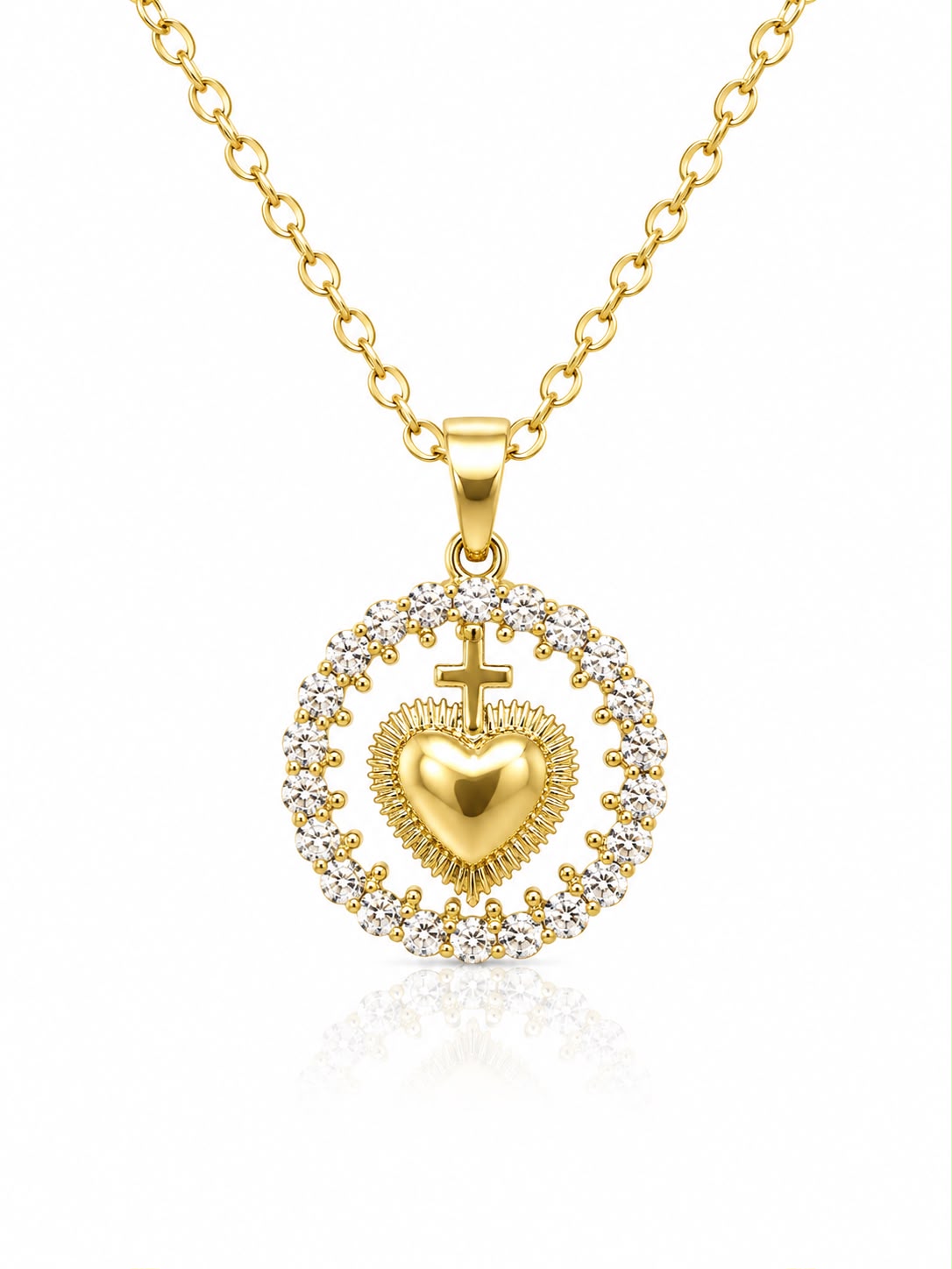 Sacred Heart Gold — Fiat & Grace Catholic jewelry