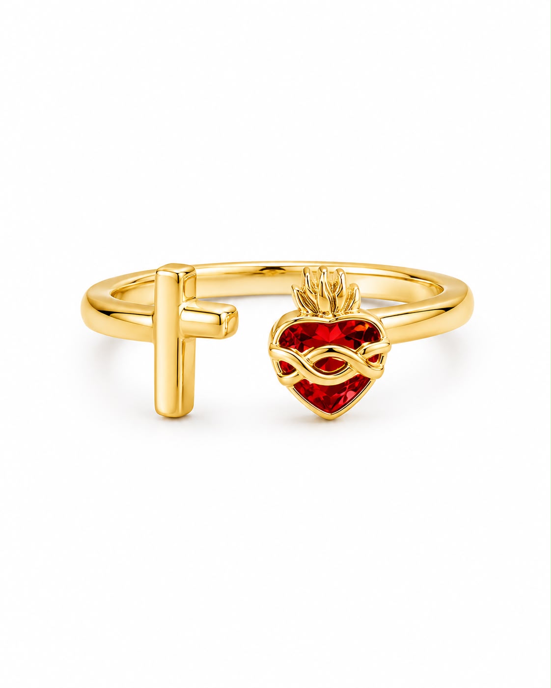Sacred Heart Ring Red Heart — Fiat & Grace Catholic jewelry