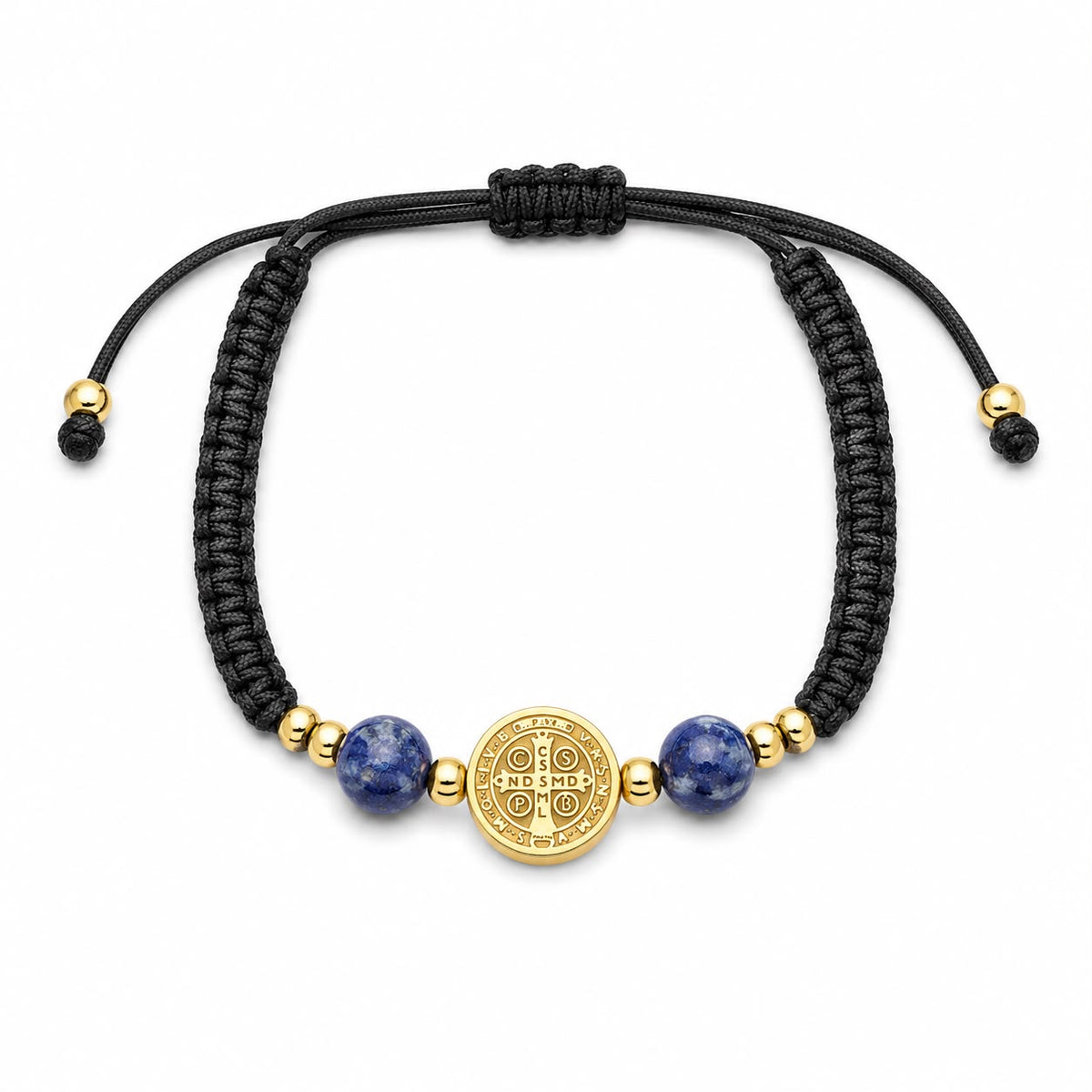 St. Benedict Pilgrim Midnight Guardian Bracelet — Fiat & Grace Catholic jewelry